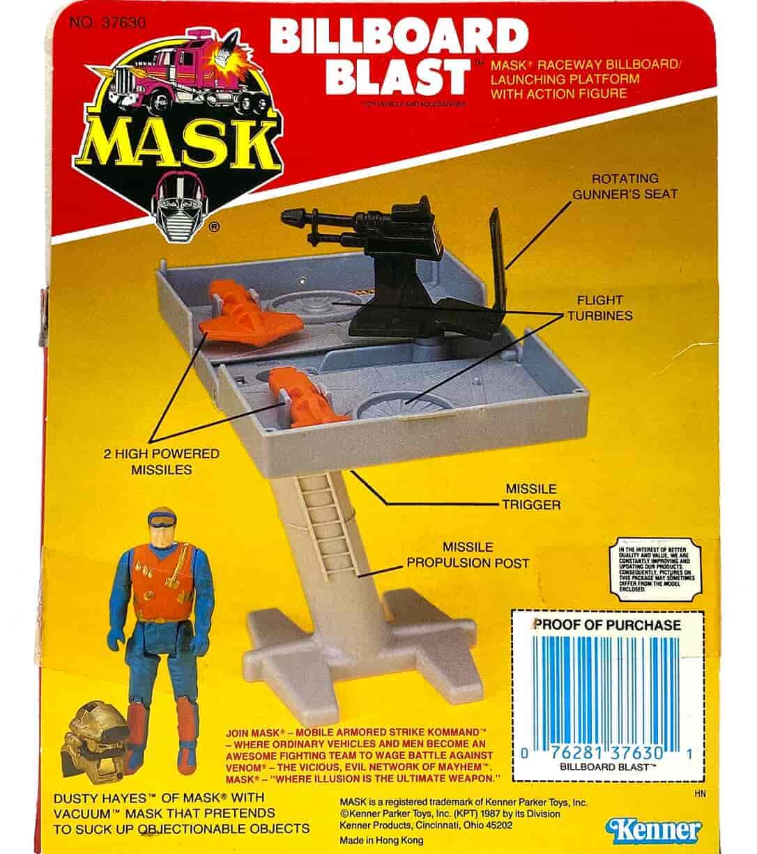 M.A.S.K Parts BILLBOARD BLAST missile mask Kenner 
